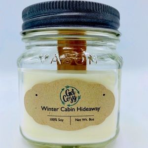 Winter Cabin Hideaway 100% Soy Wood Wick Candle